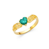 14K Yellow Gold Ladies Fancy CZ Ring