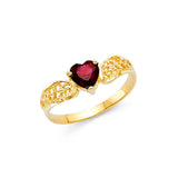 14K Yellow Gold Ladies Fancy CZ Ring