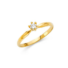 Load image into Gallery viewer, 14K Yellow Gold Ladies Fancy CZ Ring