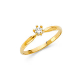 14K Yellow Gold Ladies Fancy CZ Ring