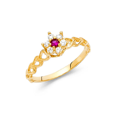 14K Yellow LADIES CZ Ring 1.5grams