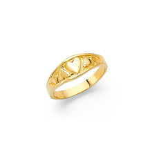 Load image into Gallery viewer, 14K Yellow Gold 5mm CZ Heart Shape Babies Ring - silverdepot
