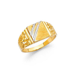 14K Yellow Gold 8mm CZ Babies Ring