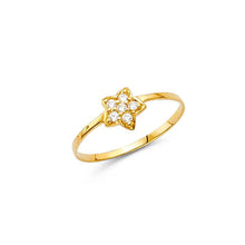 Load image into Gallery viewer, 14K Yellow Gold 5mm CZ Star Shape Babies Ring - silverdepot