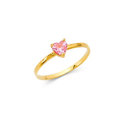 14K Yellow BABY CZ Ring 0.6grams