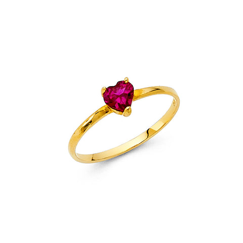 14K Yellow BABY CZ Ring 0.6grams