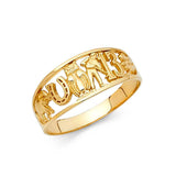 14K Yellow Gold 8mm Lucky Ring