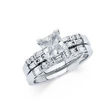 Load image into Gallery viewer, 14K White Gold Round 3mm CZ Engagement Ring Only--Wedding band in not included