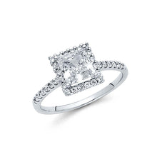 Load image into Gallery viewer, 14K White Gold 1.5mm Round CZ Engagement Ring
