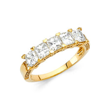 Load image into Gallery viewer, 14K Yellow CZ Ladies Wedding Band