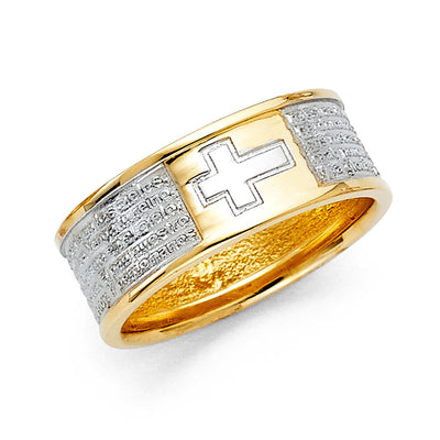 14K Twotone LORD PRAYER BAND8grams