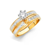 14K Yellow Gold 3mm CZ Wedding Ladies Wedding Ring--Wedding Band and Engagement Rings are sold Separately