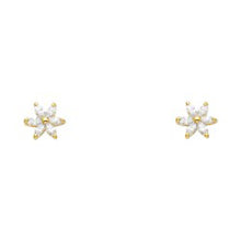 Load image into Gallery viewer, 14k Yellow Gold Star CZ Assorted Stud Earrings With Screw Back