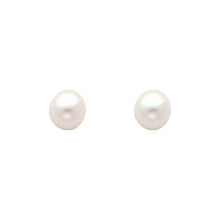 Load image into Gallery viewer, 14K Yellow Gold 5mm Pearl Stud Earrings - Screw Back