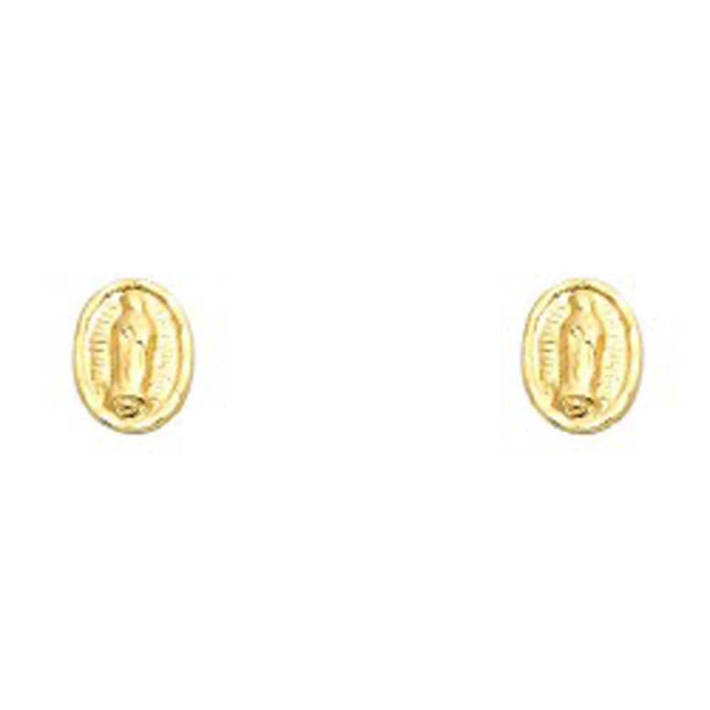 14K Yellow Gold CZ Stud Earrings