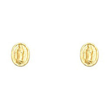 Load image into Gallery viewer, 14K Yellow Gold CZ Stud Earrings