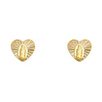 14K Yellow Gold Assorted Stud Earrings - Screw Back