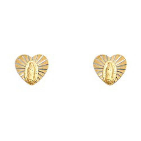 14K Yellow Gold Assorted Stud Earrings - Screw Back