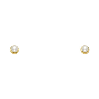 14K Yellow Gold Assorted Stud Earrings - Screw Back