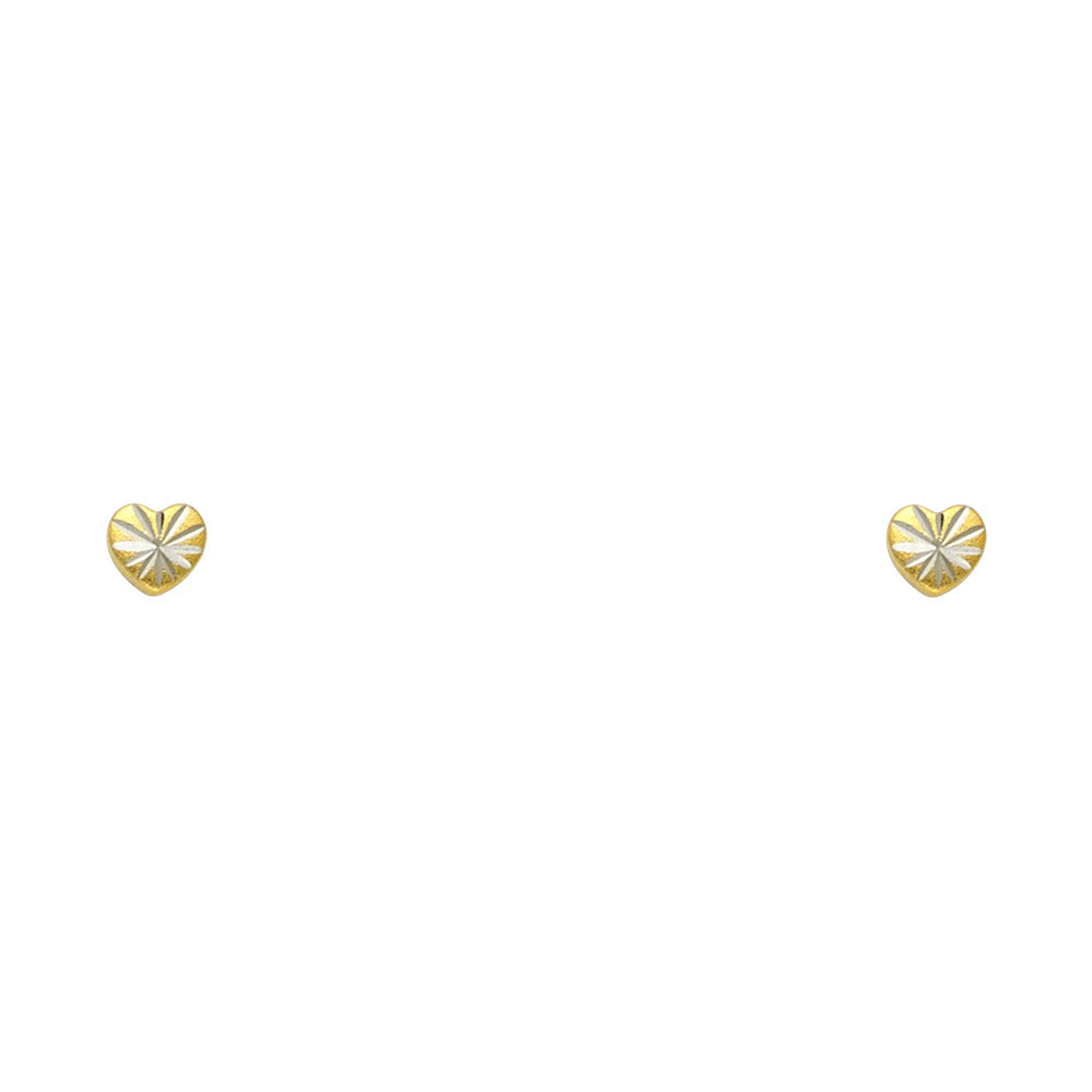 14K Yellow Gold Assorted Stud Earrings - Screw Back