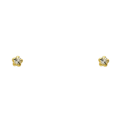 14K Yellow Gold Assorted Stud Earrings - Screw Back