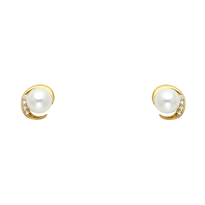 14K Yellow Gold Assorted Stud Earrings - Screw Back