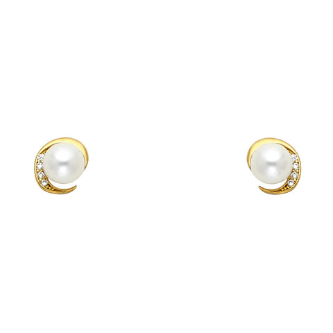 14K Yellow Gold Assorted Stud Earrings - Screw Back
