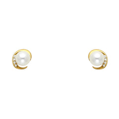 14K Yellow Gold Assorted Stud Earrings - Screw Back