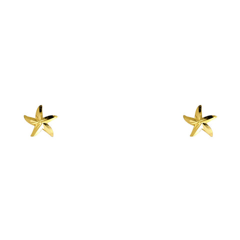 14K Yellow Gold Assorted Stud Earrings - Screw Back