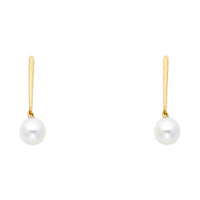 Load image into Gallery viewer, 14k Yellow Gold Round Pearl Assorted Stud Earrings With Screw Back