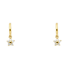 Load image into Gallery viewer, 14k Yellow Gold Star CZ Assorted Stud Earrings With Screw Back
