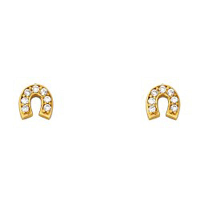 14K Yellow Gold Assorted Stud Earrings - Screw Back