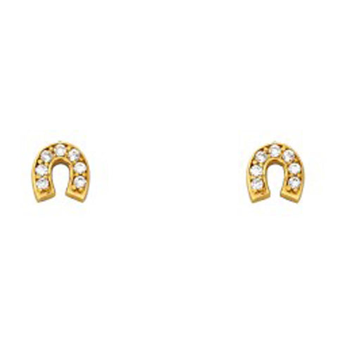 14K Yellow Gold Assorted Stud Earrings - Screw Back