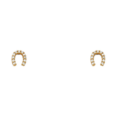 14K Yellow Gold Assorted Stud Earrings - Screw Back