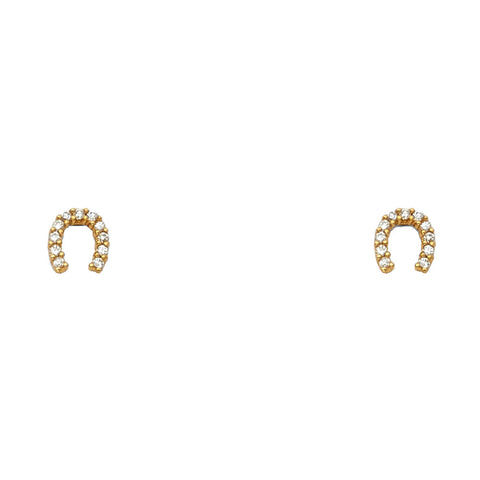 14K Yellow Gold Assorted Stud Earrings - Screw Back