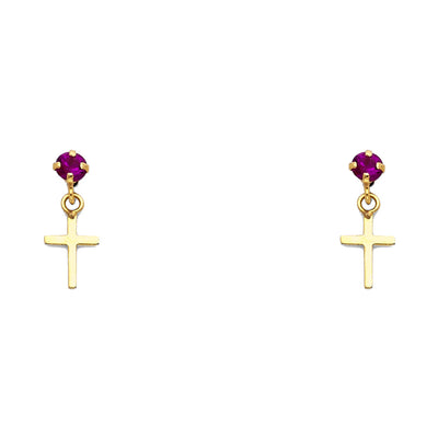 14K Yellow Gold Assorted Stud Earrings - Screw Back