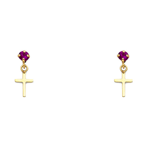 14K Yellow Gold Assorted Stud Earrings - Screw Back