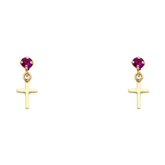 14K Yellow Gold Assorted Stud Earrings - Screw Back