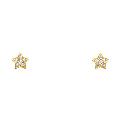 14K Yellow Gold Assorted Stud Earrings - Screw Back
