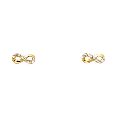 14K Yellow Gold Assorted Stud Earrings - Screw Back