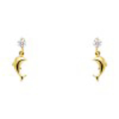 14K Yellow Gold Assorted Stud Earrings With Screw Back