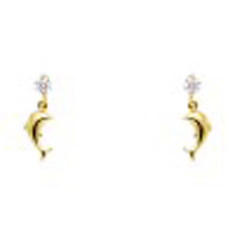 14K Yellow Gold Assorted Stud Earrings With Screw Back