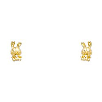 14K Yellow Gold Assorted Stud Earrings With Screw Back