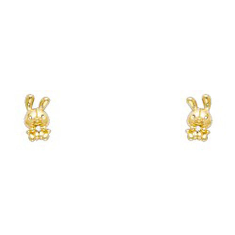 14K Yellow Gold Assorted Stud Earrings With Screw Back