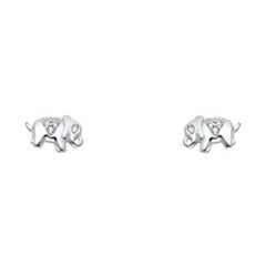 14K White Gold Stud Earrings - Screw Back