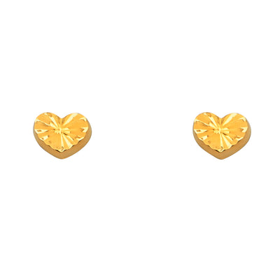 14K Yellow Gold Assorted Stud Earrings - Screw Back