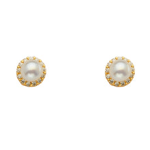 Load image into Gallery viewer, 14K Yellow Gold Pearl and Assorted Stud Earrings - Screw Back