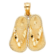 Load image into Gallery viewer, 14K Yellow Gold 17mm Sandal Pendant