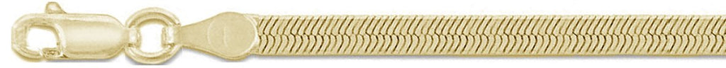 Sterling Silver Gold Plated Herring Bone 3.2mm-040 Chain with Lobster Clasp Closure
