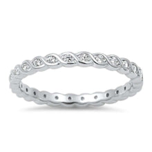 Load image into Gallery viewer, Sterling Silver Infinity Cubic Zirconia Eternity Band Ring with CZ StonesAndWidth 2 mm